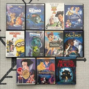 Disney and Animated Movie DVD Collection